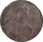 GUATEMALA. 8 Reales, 1799-NG M. Nueva Guatemala Mint. Charles IV. NGC AU-58.