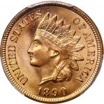 1890 Indian Cent. MS-66+ RD (PCGS). CAC.