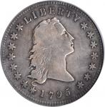 1795 Flowing Hair Silver Dollar. BB-21, B-1. Rarity-2. Two Leaves. Fine Details--Repaired (PCGS).
