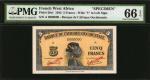 FRENCH WEST AFRICA. Lot of (3) Banque de LAfrique Occidentale. 5 & 100 Francs, 1942-1954. P-28s1, 31