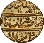 1739/40年印度1莫胡尔金币。INDIA. Mughal Empire. Mohur, AH 1152 Year 22 (1739/40). Delhi (Shahjahanabad) Mint.