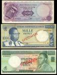 Banque Nationale du Congo, 500 francs, 1961, serial number A/1 414271, purple, tribal mask at left, 