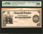 ECUADOR. Lot of (2). Banco del Ecuador. 1000 Sucres, 1926. P-S164p1 & S164p2. Front & Back Proof. PM