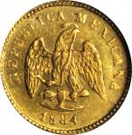 MEXICO. Peso, 1884-Cn M. ICG MS-62.