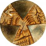 Italy. 1993 Centenary of the Bank of Italy Commemorative Medallion. By Arnaldo Pomodoro. Gold. From 