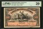 GUATEMALA. Banco Americano de Guatemala. 500 Pesos, 1917-22. P-S115b. Very Fine 20.
