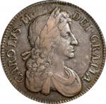 GREAT BRITAIN. Crown, 1679 Year TRICESIMO PRIMO. Charles II. PCGS EF-45.