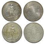 Great Britain, lot of 2 Silver Trade Dollar, 1898B, about uncirculated.(2)