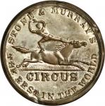 Connecticut, Bridgeport. (ca. 1868) Stone & Murrays Circus. Bowers CT-210. Silvered brass. 38 mm. Ab