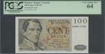 Banque Nationale de Belgique, specimen 100 francs, ND (1952-59), serial number 0000.A.000, black and