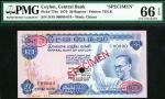 Central Bank of Ceylon, specimen 50 rupees, 1970, prefix D/61 00000, Solomon West Ridgeway Dias Band
