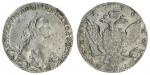 ) Russia. Catherine II, the Great (1762-1796). Ruble, 1770 C??-??. Crowed and mantled bust right, re