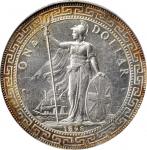 1898年英国贸易银元站洋一圆银币。孟买铸币厂。GREAT BRITAIN. Trade Dollar, 1898-(B). Bombay Mint. PCGS AU-58.