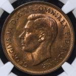 GREAT BRITAIN George VI ジョージ6世(1936~52) Penny 1948 NGC-MS64RB UNC+