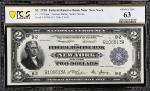 Fr. 750. 1918 $2 Federal Reserve Bank Note. New York. PCGS Banknote Choice Uncirculated 63.