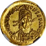 BASILISCUS, A.D. 475-476. AV Solidus (4.50 gms), Constantinople Mint, ca. A.D. 475-476. NGC MS, Stri