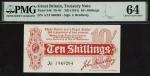 Treasury Series, John Bradbury, 10 shillings, ND (1914), serial number A/13 868204, (EPM T9, Pick 34