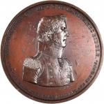 1815 Captain James Biddle Medal. Bronze. 65.5 mm. 19th-Century U.S. Mint Restrike. Julian NA-5. Abou