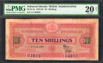 SOLOMON ISLANDS. Government of the British Solomon Islands. 10 Shillings, 27.7.1921. P-2a. PMG Very 