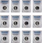 Lot of (12) Superb Proof 1950s and 1960s Washington Quarters. (PCGS).