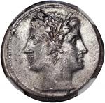 公元前225-214年罗马共和国（帝国）qua诶rigatus银币，重6.61克，NGC Ancient XF 铸打5鳄5，表面3鳄5，#6056125-021