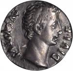 AUGUSTUS, 27 B.C.- A.D. 14. AR Denarius, Lugdunum Mint, 15 B.C. ICG VF 35.