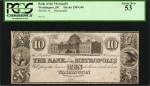 Washington, D.C. Bank of the Metropolis. ND (18xx). $10. PCGS Currency About New 53. Remainder.