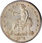 1876-CC Trade Dollar. Type I/I. FS-801. Doubled Die Reverse. AU-50 (PCGS).