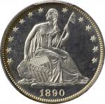 1890 Liberty Seated Half Dollar. Proof-63 (PCGS).