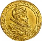 HUNGARY. Gold Medallic 2 Ducats, ND (1608). Matthias II. PCGS Genuine--Damage, AU Details Gold Shiel