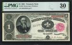Fr. 350. 1891 $1 Treasury Note. PMG Very Fine 30.