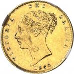 GRANDE-BRETAGNEVictoria (1837-1901). Demi-souverain, coin #13 1866, Londres.