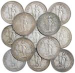 Great Britain, a lot of 13 x Silver Trade Dollars, 1899-1930, original very fine to extremely fine, 
