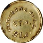 Undated (1842-1852) August Bechtler $1. K-24. Rarity-3. 27. G., 21. C. Plain Edge. AU Details--Repai