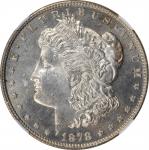 1878 Morgan Silver Dollar. 8 Tailfeathers. MS-63 PL (NGC).