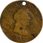 1820 North West Company Token. W-9250. Rarity-4. Brass. AG Details--Scratch (PCGS).