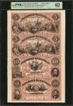 Lot of (4) Freehold, New Jersey. Freehold Banking Co. 1850s. $5-$5-$10-$10. PMG Uncirculated 62. Pro