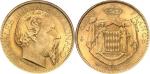 MONACOCharles III (1853-1889). 100 (Cent) francs 1886, A, Paris. Av. CHARLES III PRINCE DE MONACO. T