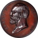 1881 James A. Garfield Presidential Medal. By Charles E. Barber. Julian PR-20. Bronze. MS-66 BN (NGC