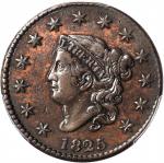 1825 Matron Head Cent. N-7. Rarity-3. EF Details--Cleaned (PCGS).