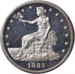 1883 Trade Dollar. Proof-63 Cameo (PCGS). CAC.