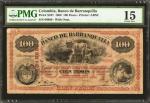COLOMBIA. Banco de Barranquilla. 100 Pesos. 1899. P-S237b. PMG Choice Fine 15.