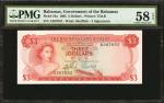 BAHAMAS. Government of the Bahamas. 3 Dollars, 1965. P-19a. PMG Choice About Uncirculated 58 EPQ.