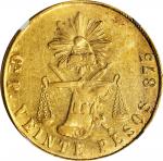 MEXICO. 20 Pesos, 1871-Cn P. Culiacan Mint. NGC MS-61.