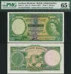 Southern Rhodesia, Central Africa Currency Board, £1, 10 September 1955, serial number B/270 079355,