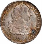 MEXICO. 2 Reales, 1781-Mo FF. Mexico City Mint. Charles III. PCGS AU-58.