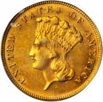 1882 Three-Dollar Gold Piece. MS-61 (PCGS). OGH.