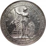 1929/1B大英帝国贸易银币，年份复打，PCGS Genuine - AU Details ，有清洗