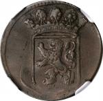 1750年荷兰东印度荷兰1Duit。 错版。NETHERLANDS EAST INDIES. Holland. Mint Error -- Double Struck -- Duit, 1750. N