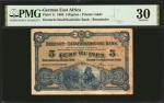 GERMAN EAST AFRICA. Deutsch-Ostafrikanische Bank. 5 Rupien, 1905. P-1r. Remainder. PMG Very Fine 30.